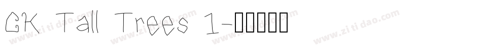 CK Tall Trees 1字体转换